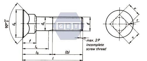 DIN 608 - Flat Countersunk Square Neck Bolts With Short Square